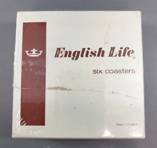 English Life Coasters SET of 6 English Cottages Sealed Box vintage ENGLAND picture