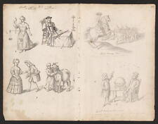 Photo of Drawings,Annual Guild Days,Norwich,England,1705,globe,slaughtered pig picture