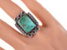 sz6.75 Vintage Native American silver and turquoise ring picture