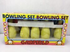 Vintage 1978  - GARFIELD BOWLING SET  -  NIP Yellow Pins Red Blue Bowling Balls picture