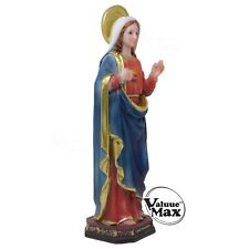 ValuueMax™ Sacred Heart of Mary Statue, Finely Detailed Resin, 12 Inch Tall picture