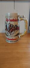 Vintage Ceramarte 1980s Budweiser Clydesdales Holiday Series Beer Stein Mug  picture