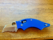 Spyderco CPMS30V Dodo Knife Blue Stainless Serrated Edge  picture