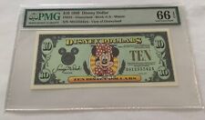 PMG-66 $10 1998 Disney Dollar Block AA Minnie View of Disneyland  picture