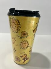 Tumbler 16oz Disney Spike the bee yellow floral black sunflower picture