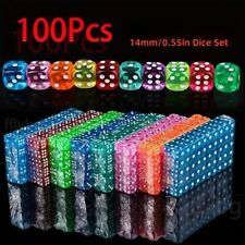 100 Pack Translucent Dice Set 6-Sided Game Dice Set Yahtzee picture