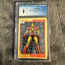Iron Man - 1991 Impel Marvel Universe Super Heroes Card #13 CGC 9 Mint picture