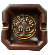 Buderus 1731 Cast Metal Enamel Brown Ashtray Tray German Anchor Stove Co. picture