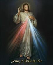 Divine Mercy, 8x10 inch LAMINATED Framing Print Poster picture