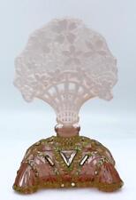Vintage Pink Czech Glass Jeweled, Enameled & Gold Filigree Perfume Bottle picture