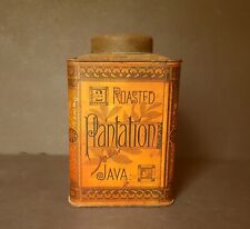 Antique Advertising Tin Roasted Plantation Java Coffee Portland, Maine  2LB. picture