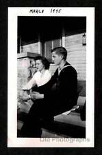 WW2 ERA 1945 HANDSOME YOUNG SAILOR DRESS BLUES LADY OLD/VINTAGE PHOTO- K158 picture