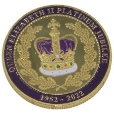 Queen Elizabeth II 1952-2022 70th Platinum Jubilee Silver Commemorative Coin UK picture