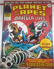 💥 PLANET OF THE APES AND DRACULA LIVES #112 MARVEL UK 1976 KA-ZAR MAN-THING FN- picture