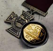 D-DAY LANDINGS 80th Anniversary Commemorative Coin and Victoria Cross Medal Set picture