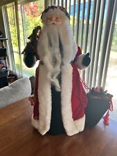 Vintage Santa Claus Tree Topper. 21” In Taiwan. Great Shape picture