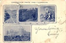 Greetings from the Catskills Multiview Souvenir Mailing Card c1900 picture