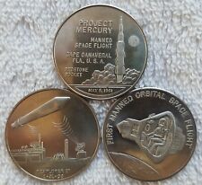 1960's Coin of the Month Club - EXPLORER 1, PROJECT MERCURY, GAGARIN Medals Lot picture