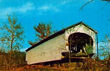 Dearborn County Indiana- Guilford Covered Bridge-Guilford Indiana VTG Postcard picture