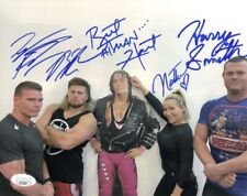 JSA QUINT AUTOGRAPHED New Era Hart Foundation Dynasty 8 x 10 Promo - Bret Hart picture