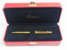 Cartier Must de Milleraies Decor Gold Godron Ballpoint Pen w/Box EX picture