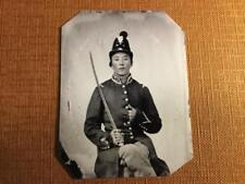 Civil War unknown C.S.A soldier with sword tintype C1242RP picture