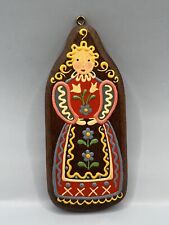Wooden Handpainted In Austria Ornament Of Lady Sold At Neiman Marcus picture