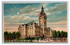 c1910 HTL City County Hall Buffalo New York NY Unposted Hold to Light Postcard picture