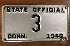 1940 Secretary of State Connecticut License Plate # 3 picture