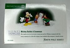 Dept 56 Disney Showcase “Mickey Builds A Snowman” #56849 North Pole Series - NEW picture