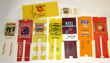 9 UNUSED VTG TOBACCO LABELS DAN PATCH/REEL/OLD SOLDIER/LONG DISTANCE/LAREDO/PEP picture