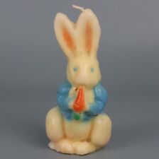 Peter Rabbit Easter Bunny Figural Candle Large 5.5 inches Vintage 1950s-60s picture