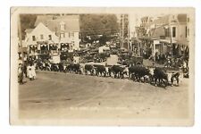 postcard rppc hillsboro, nh. 1925 old home days ox picture