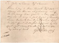 Handwritten Court Manuscript Signed by Oliver Ellsworth in 1783 w/ COA picture