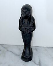 BEAUTIFUL VINTAGE EGYPTIAN BLACK STONE SCULPTURE DEPICTING THE GOD HORUS picture