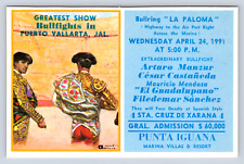 Vintage Postcard Bullfights Puerto Vallarta Jalisco Mexico picture