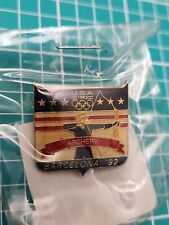 Vtg NOS 1992 Barcelona Olympics Archery Team Usa Gold Tone Lapel Pin picture