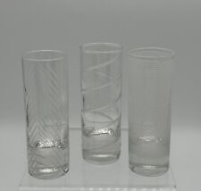 Set Of 3 Mikasa Cheers Collection Etched Pattern 4” Shot Glasses Cut picture