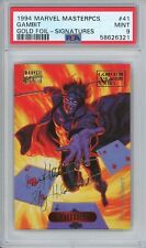 1994 Marvel Masterpieces #41 Gambit Gold Foil-Signatures PSA 9 picture