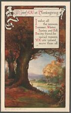 Gibson Art Company Thanksgiving Postcard Fall Season Forest picture