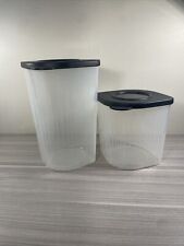 Tupperware Fresh N Cool Set 2 Medium and Large Containers Black Seals New picture