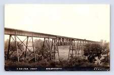 C&EI Railroad Viaduct SHELBYVILLE Illinois RPPC Chicago & Eastern Photo RPO 1919 picture