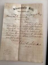 1869 Handwritten Letter Riverdale Mill Chas E Whitin Whittinsville Massachusetts picture
