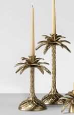 Opal House Brass Palm Tree Candlestick Holder Hollywood Regency picture
