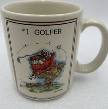 VTG Papel #1 Golfer Coffee Mug Artist Gary Patterson Thought Factory Japan picture