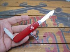 Vintage Victorinox Waiter Swiss Army Knife 84mm Red   Grooved Corkscrew picture