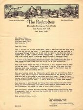 Elbert Hubbard Jr Book Publisher Autograph Signed Roycrofters Letter 1933 picture