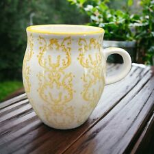 Sur La Table Gorgeous Yellow Pattern Mug Handcrafted Stoneware mint condition picture