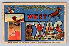 TX-Texas, General Large Letter Greetings, c1950 Antique Vintage Postcard picture