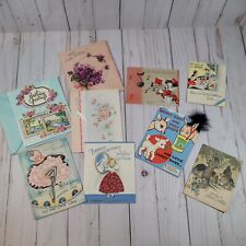Lot Of 9 Vintage Birthday Cards 1940s and 50s picture